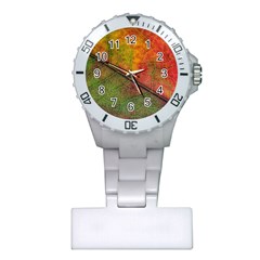 Fall Foliage Color Leaf Veins Plastic Nurses Watch by Wegoenart