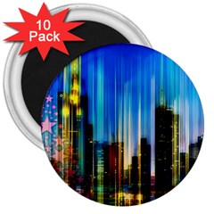 Skyline Frankfurt Christmas Star 3  Magnets (10 Pack)  by Wegoenart