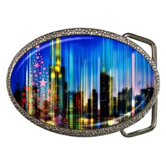 Skyline Frankfurt Christmas Star Belt Buckles