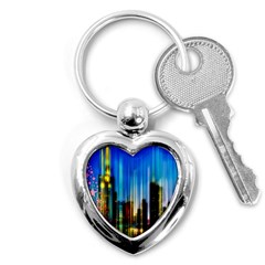 Skyline Frankfurt Christmas Star Key Chain (Heart)