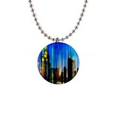 Skyline Frankfurt Christmas Star 1  Button Necklace