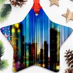 Skyline Frankfurt Christmas Star Star Ornament (Two Sides) Front