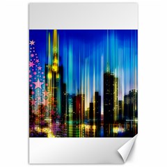 Skyline Frankfurt Christmas Star Canvas 20  x 30 