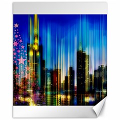 Skyline Frankfurt Christmas Star Canvas 11  x 14 