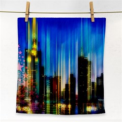 Skyline Frankfurt Christmas Star Face Towel