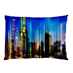 Skyline Frankfurt Christmas Star Pillow Case