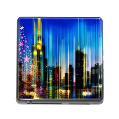 Skyline Frankfurt Christmas Star Memory Card Reader (square 5 Slot) by Wegoenart