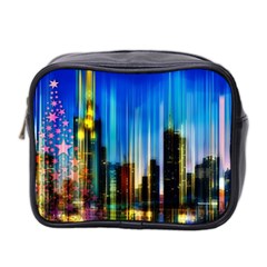 Skyline Frankfurt Christmas Star Mini Toiletries Bag (Two Sides)