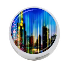 Skyline Frankfurt Christmas Star 4-port Usb Hub (one Side) by Wegoenart