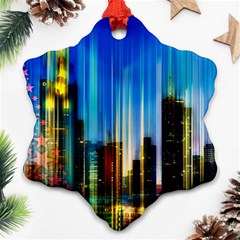 Skyline Frankfurt Christmas Star Ornament (Snowflake)