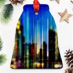 Skyline Frankfurt Christmas Star Ornament (Bell) Front