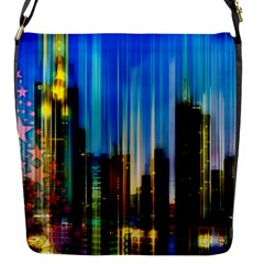 Skyline Frankfurt Christmas Star Flap Closure Messenger Bag (S)