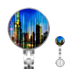 Skyline Frankfurt Christmas Star Stainless Steel Nurses Watch by Wegoenart