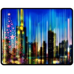 Skyline Frankfurt Christmas Star Double Sided Fleece Blanket (Medium) 