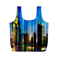 Skyline Frankfurt Christmas Star Full Print Recycle Bag (m) by Wegoenart