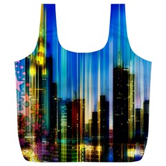 Skyline Frankfurt Christmas Star Full Print Recycle Bag (xl) by Wegoenart