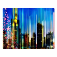 Skyline Frankfurt Christmas Star Double Sided Flano Blanket (large)  by Wegoenart