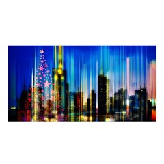 Skyline Frankfurt Christmas Star Satin Shawl