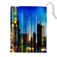 Skyline Frankfurt Christmas Star Drawstring Pouch (4XL)