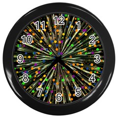 Explosion Abstract Pattern Wall Clock (black) by Wegoenart