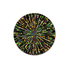 Explosion Abstract Pattern Magnet 3  (round) by Wegoenart