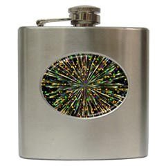 Explosion Abstract Pattern Hip Flask (6 Oz) by Wegoenart