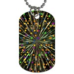 Explosion Abstract Pattern Dog Tag (Two Sides) Front