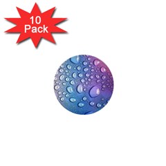 Drop Of Water Rainbow Wet Liquid 1  Mini Buttons (10 Pack)  by Wegoenart