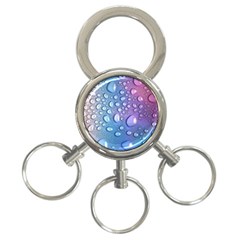 Drop Of Water Rainbow Wet Liquid 3-ring Key Chain