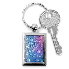 Drop Of Water Rainbow Wet Liquid Key Chain (rectangle) by Wegoenart