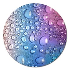 Drop Of Water Rainbow Wet Liquid Magnet 5  (round) by Wegoenart