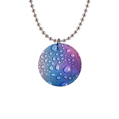 Drop Of Water Rainbow Wet Liquid 1  Button Necklace by Wegoenart