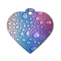 Drop Of Water Rainbow Wet Liquid Dog Tag Heart (one Side) by Wegoenart