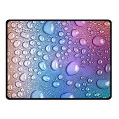 Drop Of Water Rainbow Wet Liquid Fleece Blanket (small) by Wegoenart