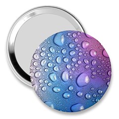 Drop Of Water Rainbow Wet Liquid 3  Handbag Mirrors by Wegoenart