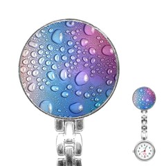 Drop Of Water Rainbow Wet Liquid Stainless Steel Nurses Watch by Wegoenart