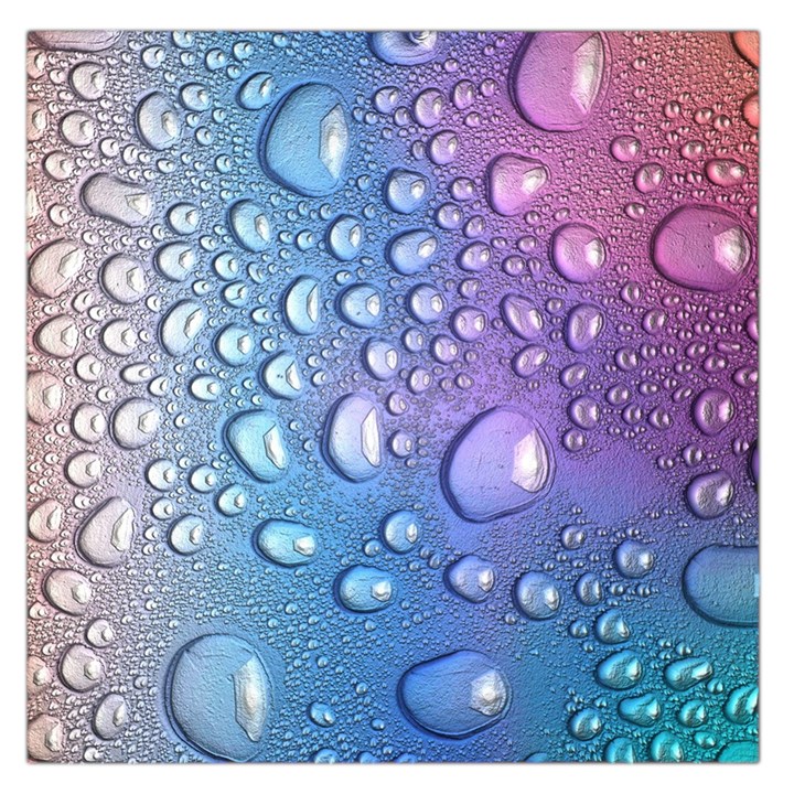 Drop Of Water Rainbow Wet Liquid Large Satin Scarf (Square)