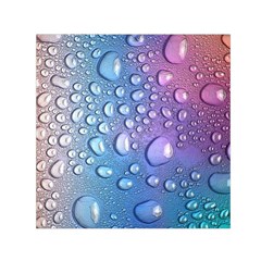 Drop Of Water Rainbow Wet Liquid Small Satin Scarf (square) by Wegoenart