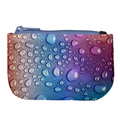 Drop Of Water Rainbow Wet Liquid Large Coin Purse