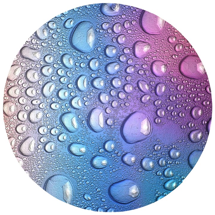 Drop Of Water Rainbow Wet Liquid Wooden Puzzle Round