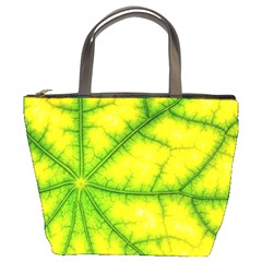 Photosynthesis Leaf Green Structure Bucket Bag by Wegoenart