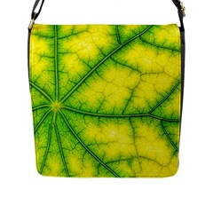 Photosynthesis Leaf Green Structure Flap Closure Messenger Bag (l) by Wegoenart