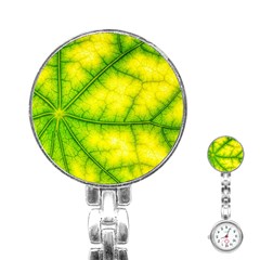 Photosynthesis Leaf Green Structure Stainless Steel Nurses Watch by Wegoenart