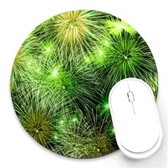 Fireworks Rocket New Year S Day Round Mousepads