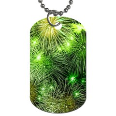 Fireworks Rocket New Year S Day Dog Tag (two Sides) by Wegoenart