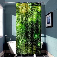 Fireworks Rocket New Year S Day Shower Curtain 36  x 72  (Stall) 