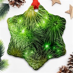 Fireworks Rocket New Year S Day Ornament (Snowflake)