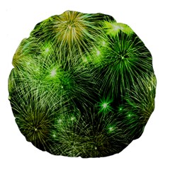 Fireworks Rocket New Year S Day Large 18  Premium Flano Round Cushions