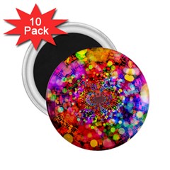 Bokeh Color Light Points Pattern 2 25  Magnets (10 Pack)  by Wegoenart