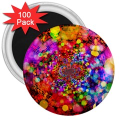 Bokeh Color Light Points Pattern 3  Magnets (100 Pack) by Wegoenart